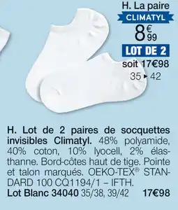 Damart La paire Lot de 2 paires aanbieding
