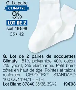 Damart La pair lot Blanc aanbieding