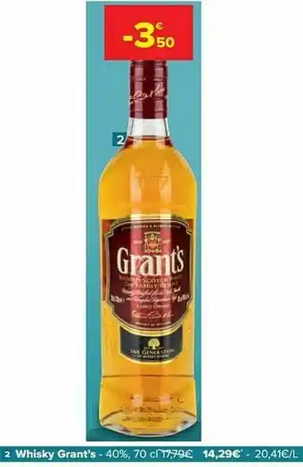 Carrefour Market Whisky grant’s aanbieding