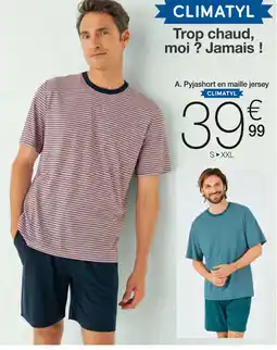 Damart Pyjashort en maille jersey aanbieding