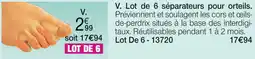 Damart Lot de 6 séparateurs pour orteil aanbieding