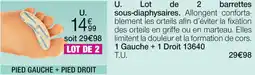 Damart Lot de 2 barrettes sous diaphysaires aanbieding
