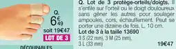 Damart Lot de 3 protège orteils/doigts aanbieding
