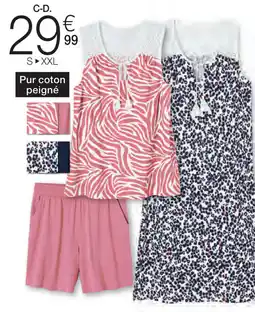 Damart Pyjashort Chemise de nuit aanbieding