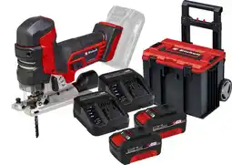 Coolblue Einhell TP-JST 18/135 Li BL Solo 4,0 Ah Accu (2x) E-Case L Starterspakket aanbieding