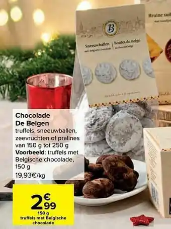 Carrefour Market Truffels met belgische chocolade aanbieding