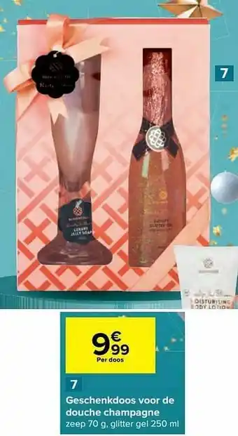 Carrefour Market Geschenkdoos voor de douche champagne aanbieding