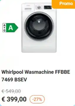 Krëfel Whirlpool Wasmachine FFBBE 7469 BSEV aanbieding