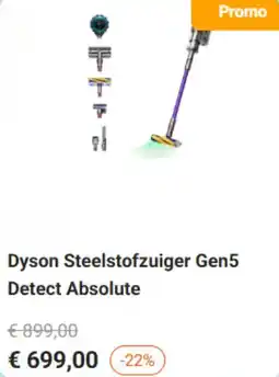 Krëfel Dyson Steelstofzuiger Gen5 Detect Absolute aanbieding