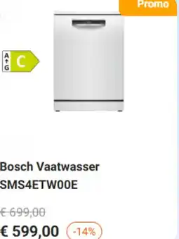 Krëfel Bosch Vaatwasser SMS4ETW00E aanbieding