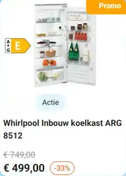 Krëfel Whirlpool Inbouw koelkast ARG 8512 aanbieding