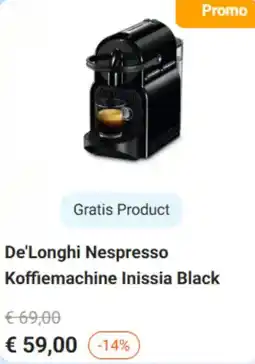 Krëfel De'Longhi Nespresso Koffiemachine Inissia Black aanbieding