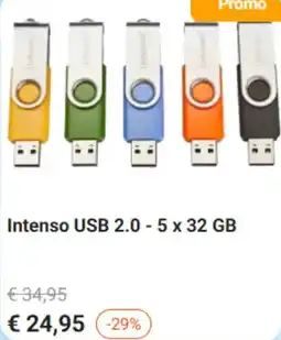 Krëfel Intenso USB 2.0-5 x 32 GB aanbieding