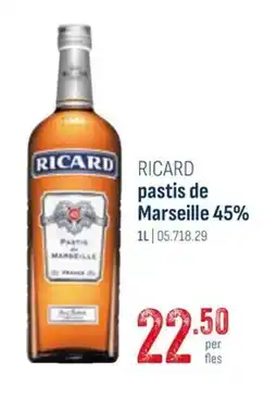 Horeca totaal Ricard pastis de marseille 45% aanbieding