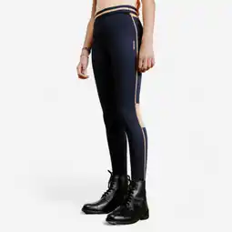 Decathlon Lichte paardrijlegging voor kinderen 100 marineblauw oranje aanbieding