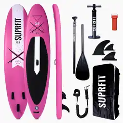 Decathlon Opblaasbare SUP-board set - Touring Stand Up Paddle 10'8 Lailani Pink-White aanbieding