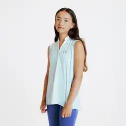 Decathlon Lichte top voor paardrijden kinderen 500 groen aanbieding