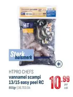 Horeca totaal Htpro chefs vannamei scampi 13/15 easy peel rc aanbieding