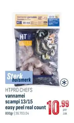 Horeca totaal Htpro chefs vannamei scampi 13/15 easy peel real count aanbieding