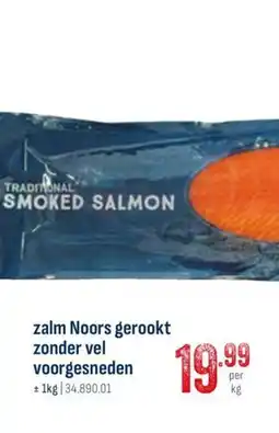 Horeca totaal Zalm noors gerookt zonder vel voorgesneden aanbieding