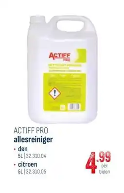 Horeca totaal Actiff pro allesreiniger den / citroen aanbieding