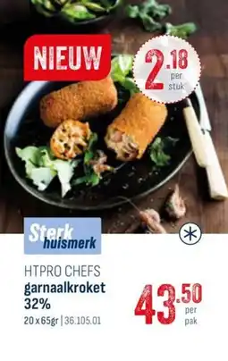 Horeca totaal Htpro chefs garnaalkroket 32% aanbieding