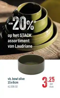 Horeca totaal Bowl olive 15x6cm aanbieding