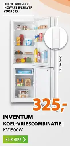 Expert Inventum koel-vriescombinatie KV1500W aanbieding