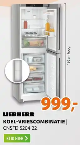 Expert Liebherr koel-vriescombinatie CNSFD 5204-22 aanbieding