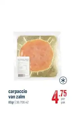 Horeca totaal Carpaccio van zalm aanbieding