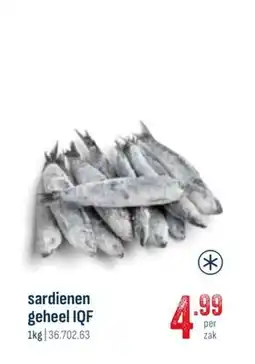Horeca totaal Sardienen geheel IQF aanbieding