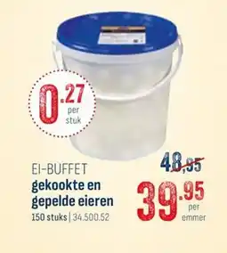 Horeca totaal Ei-buffet gekookte en gepelde eieren aanbieding