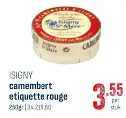 Horeca totaal Isigny camembert etiquette rouge aanbieding