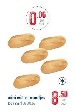 Horeca totaal Mini witte broodjes aanbieding
