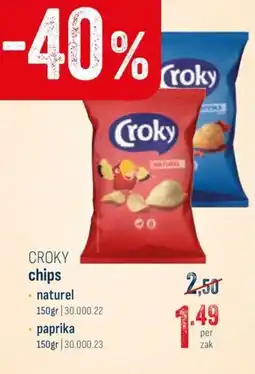 Horeca totaal Croky chips naturel / paprika aanbieding