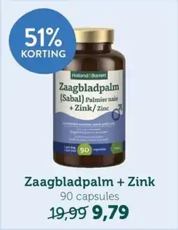 Holland & Barrett Zaagbladpalm + Zink aanbieding