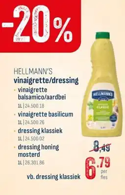 Horeca totaal Hellmann's vinaigrette/dressing aanbieding