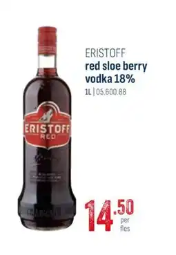 Horeca totaal Eristoff red sloe berry vodka 18% aanbieding