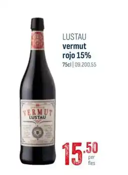 Horeca totaal Lustau vermut rojo 15% aanbieding