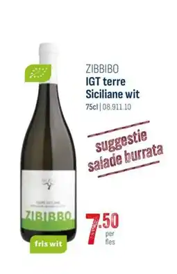 Horeca totaal Zibbibo igt terre siciliane wit aanbieding
