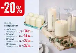 Horeca totaal Bolsius stompkaarsen aanbieding