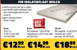 Bouwcenter Frans Vlaeminck Idelco PIR isolatieplaat aanbieding