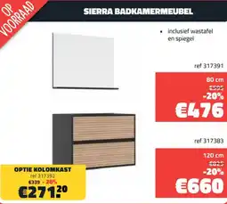 Bouwcenter Frans Vlaeminck Sierra badkamermeubel aanbieding