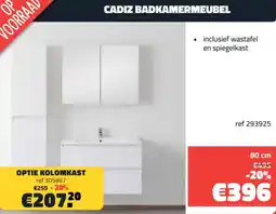 Bouwcenter Frans Vlaeminck Cadiz badkamermeubel aanbieding