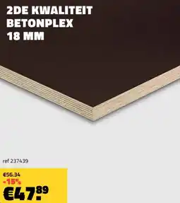 Bouwcenter Frans Vlaeminck 2de kwaliteit betonplex 18 mm aanbieding