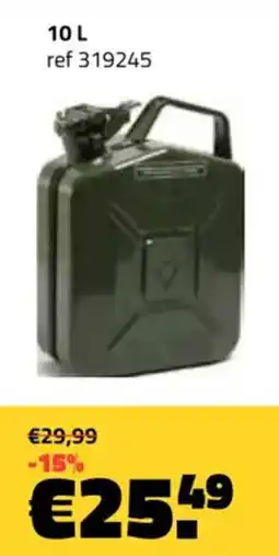 Bouwcenter Frans Vlaeminck Jerry can in metaal 10K aanbieding