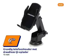 Action Grundig telefoonhouder met draadloze Qi-oplader aanbieding