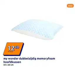 Action My wonder dubbelzijdig memoryfoam hoofdkussen aanbieding