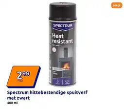 Action Spectrum hittebestendige spuitverf mat zwart aanbieding