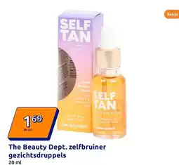 Action The Beauty Dept. zelfbruiner gezichtsdruppels aanbieding